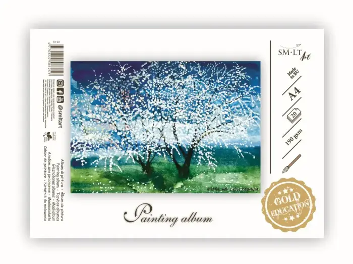 Zīmēšanas albums SMLT, A4, 190g/m2, 20 loksnes Фото num