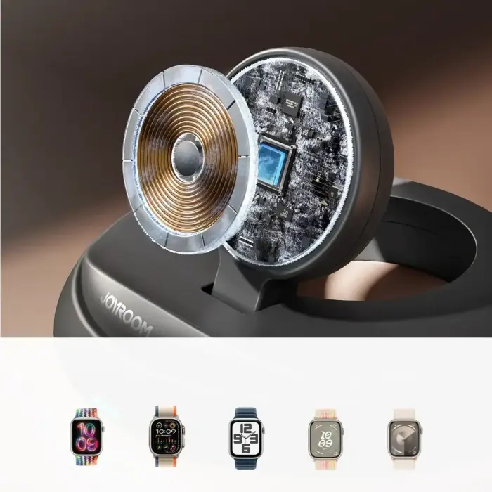 Joyroom JR-W12 foldable inductive charger for Apple Watch - black Photo