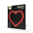 Neon LED Light HEART red Bat + USB FLNE07 Forever Light Фото num