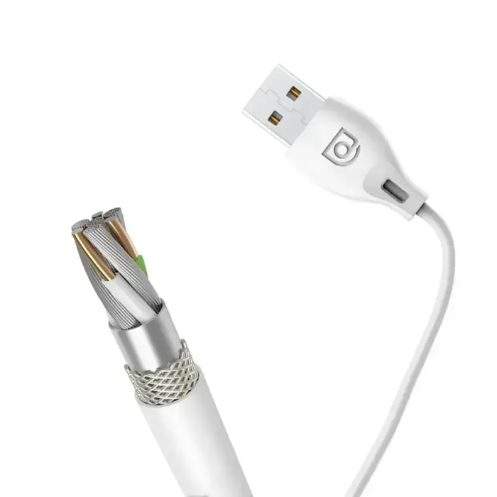 Dudao L4M USB-A - MicroUSB 2.4 A Cable 1m - White Photo