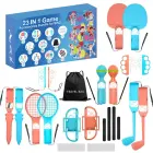 Nintendo Switch 23-in-1 Family Accessory Pack 2 - Orange and Blue Set Photo