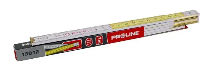Lineāls saliekams Proline 1m koka Foto 1