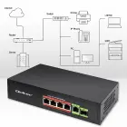 Qoltec FAST Ethernet PoE SWITCH 4x RJ45 PoE 1x RJ45 Uplink 1x SFP | 65W | 1000 Mb Foto 10