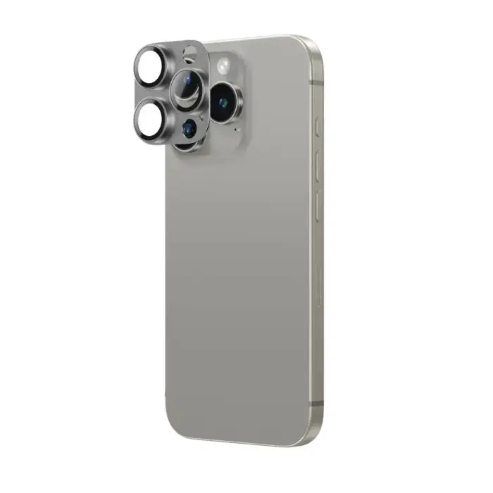 AmazingThing Aviation-Grade Alloy Tempered Glass Lens for iPhone 16 Pro | 16 Pro Max Camera Lens - Gray Foto 3