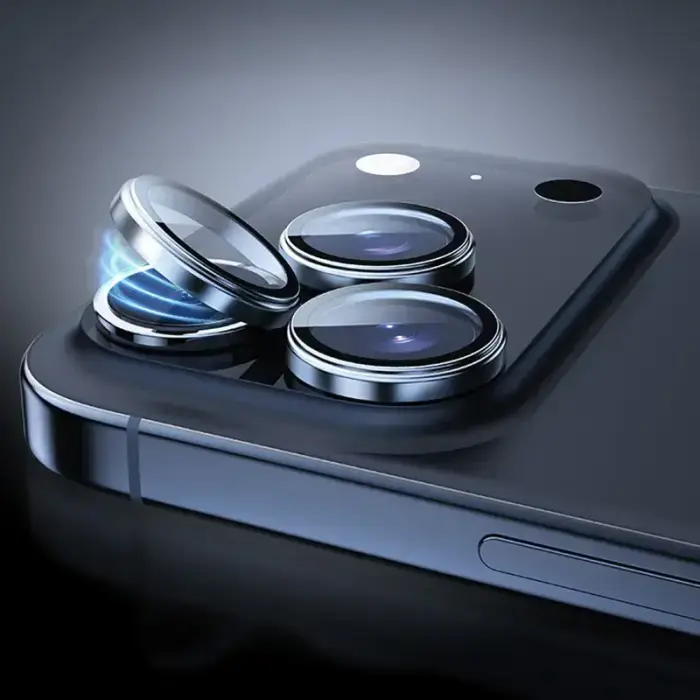 Rock Tempered glass Pure Series Camera Lens on camera for Iphone 17 (lens 2 pieces) black Foto 5