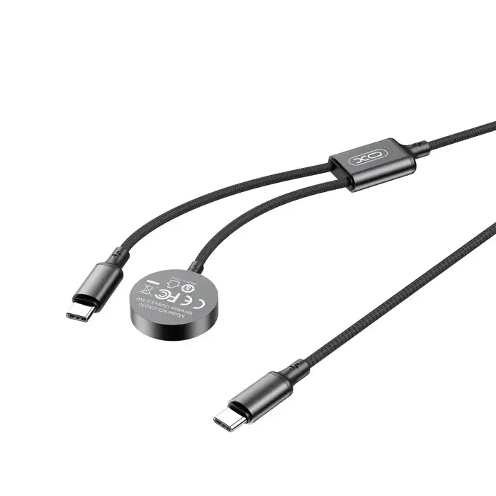 XO wireless inductive charger CX030 black for Apple Watch with cable USB-C -USB-C Foto 4