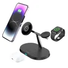 Maxlife MXWC-03 3in1 wireless charger 15W black Фото num