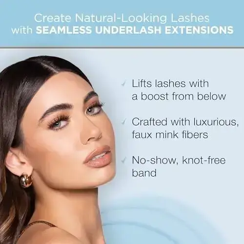 Seamless Undies Underlash Extensions Refill, Balayage Cluster Lashes, Lightweight & Comfortable, up to 5 Applications, Assorted Eyelash Lengths, 32 Foto 2