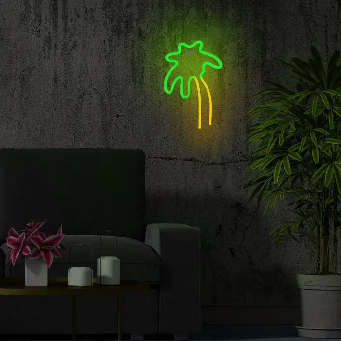 Neon LED Light PALM green orange NNE04 Neolia Photo