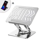 Wozinsky WRS-CPY84SS Aluminum Laptop and Tablet Stand + Free Smartphone Stand - Silver Фото num