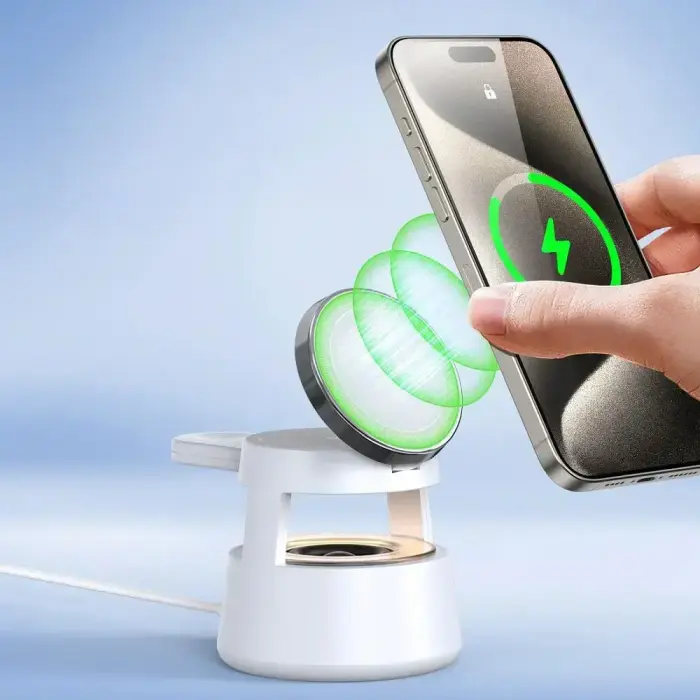 DUZZONA W23 5-in-1 Magnetic Wireless Charging Station with Bluetooth Speaker Фото num