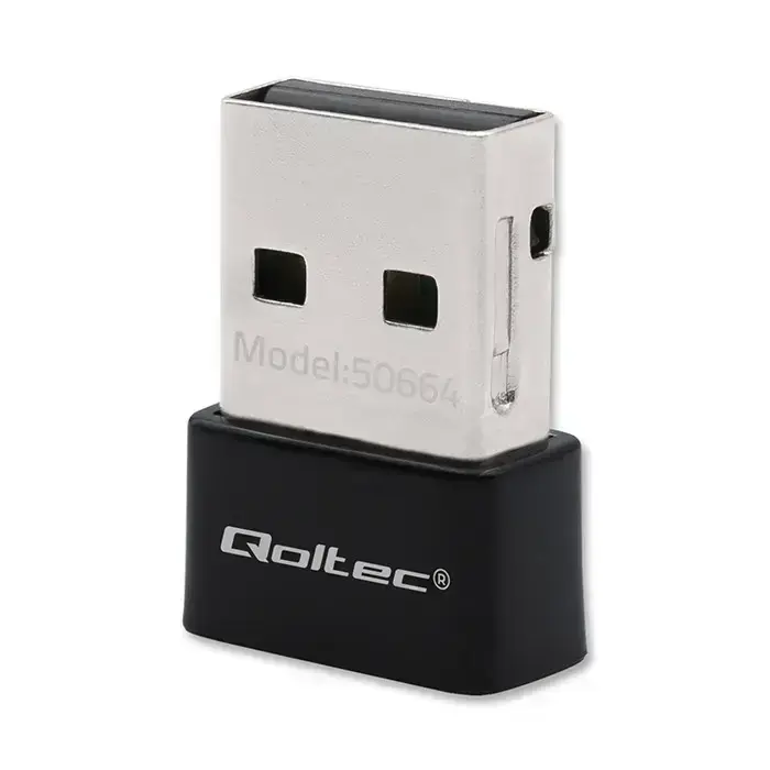 Qoltec Ultrafast Mini Wireless USB Wi-Fi Adapter | AC standard | 650Mbps Photo
