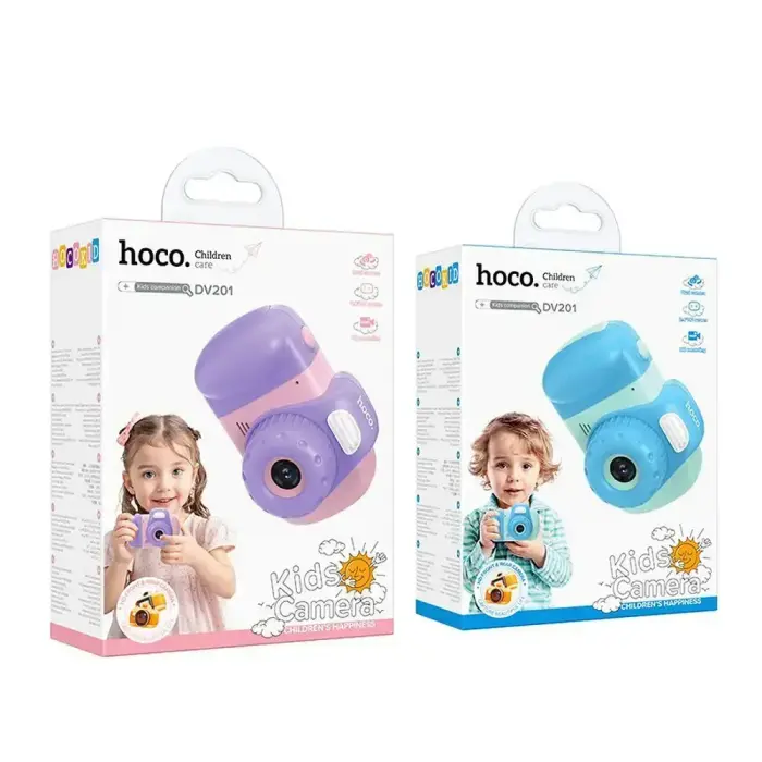 Digital kids camera Hoco 2MP 2,4" Full HD DV201 pink Фото num