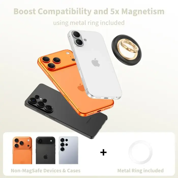 TECH-PROTECT MMR700 LAMANO MAGNETIC MAGSAFE PHONE RING BLACK/GOLD Photo
