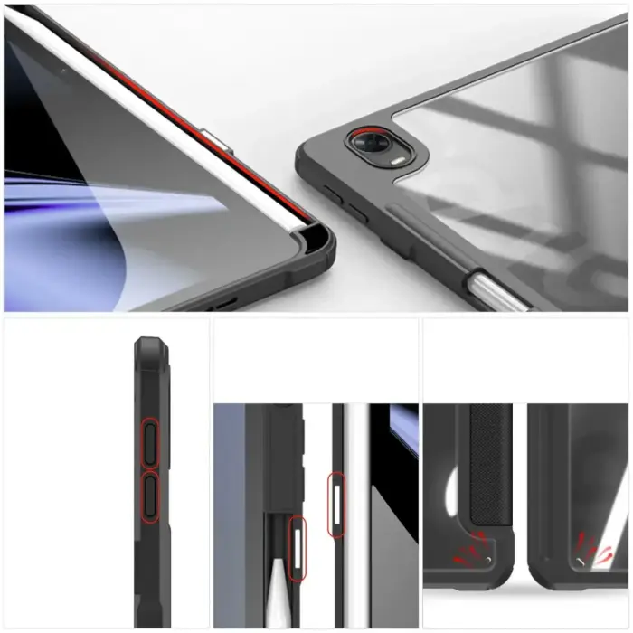 Dux Ducis Toby Armored Flip Smart Case for Oppo Pad with Stylus Holder Black Фото num