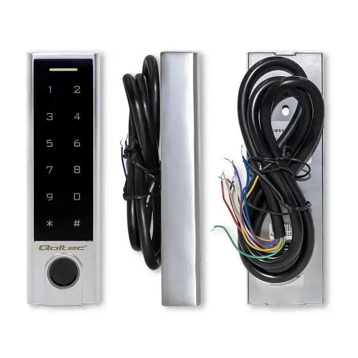 Qoltec Code lock TITAN with fingerprint reader | RFID | BT 4.0 |Code | Card | key fob | Doorbell| IP68 | EM Photo