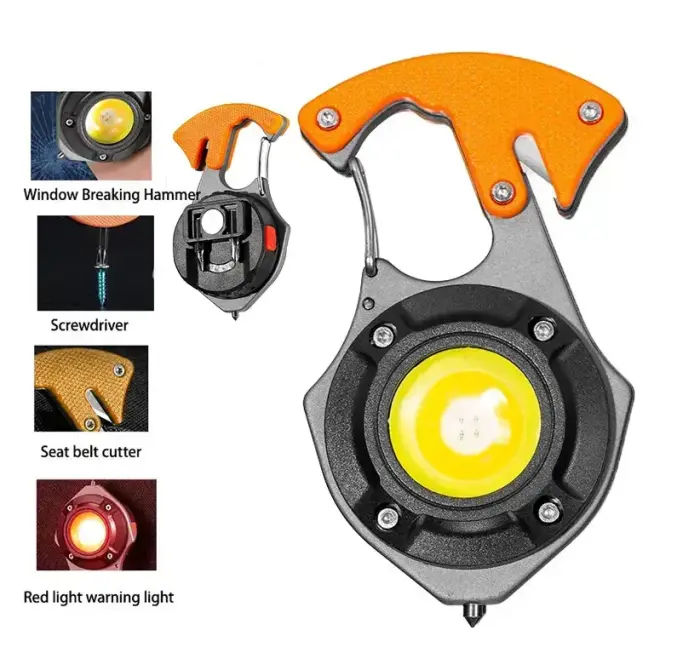 Mini flashlight LED keychain W5143 Type C with 2 screwdriver bits orange Foto 2