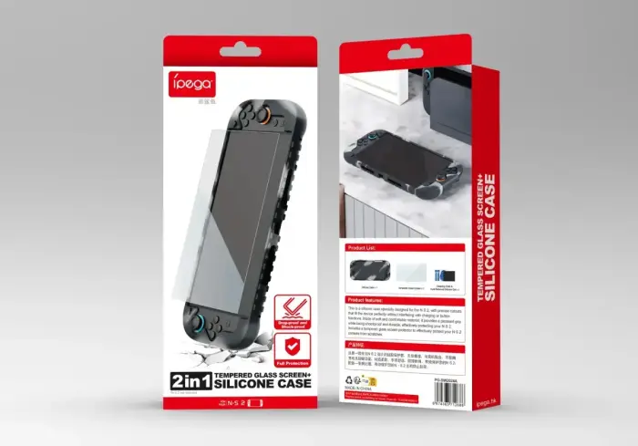 iPega SW2024A 2v1 Silicone case + Tempered Glass Screen for Nintendo Switch 2 Foto 4