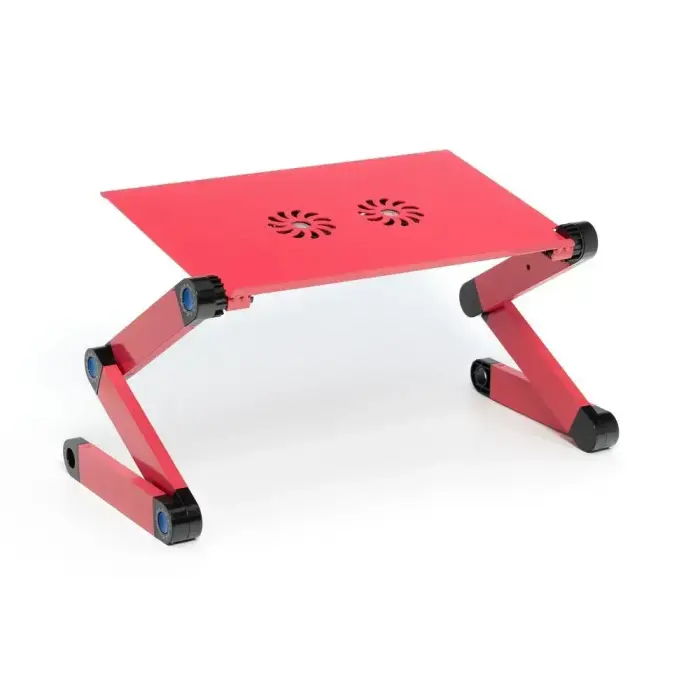 Desk for laptop uniwersal adjustable with cooling YL-803 red Foto 1