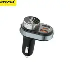 AWEI zestaw głośnomówiący C-843 z transmiterem FM, Bluetooth 5.0, MP3, 1xUSB+1xUSB-C czarny|black Фото num