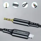 Choetech AUX009 Lighting | mini jack 3.5mm cable 2 m - black Foto 3