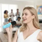Blavec Portable Bluetooth Speaker WS-07 Karaoke Party - 5W with 2 microphones (WS07-2MBL) blue Фото num