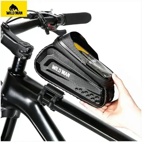 Etui|uchwyt rowerowy WILDMAN L E10S sakwa na ramę czarna|black Foto 2