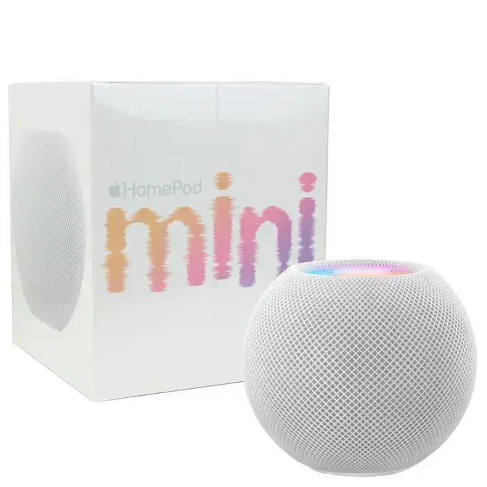 Wireless speaker inteligent Apple Home Pod Mini compatible with AirPlay white Photo