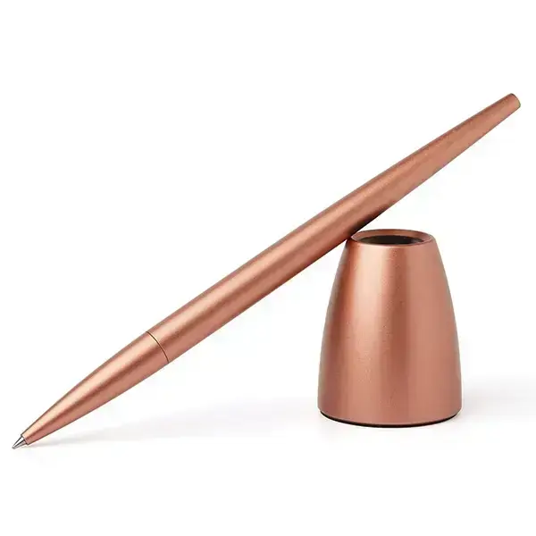 Lexon Scribalu Pen with Base soft gold LS64P1 Photo