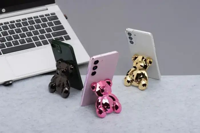 Phone stand BEAR - stick-on - gold Foto 7