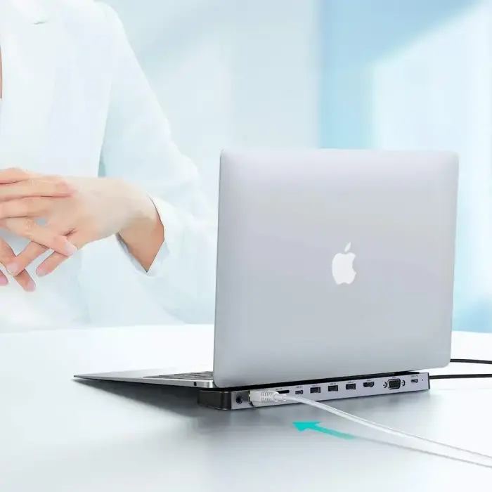 Док-станция Choetech HUB-M20 2 порта USB-C | 3 порта USB 3.0 | HDMI | VGA | SD | TF | RJ45 | 3,5 мм Фото num