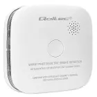 Qoltec Certified Wireless Smoke Detector with Battery | Sensor life: 10 years | Battery life: 10 years | Alarm: 85dB | LED Фото num