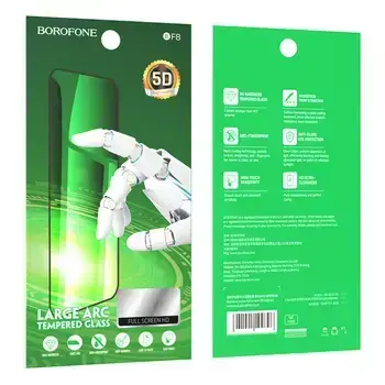 Borofone Tempered glass BF8 Diamond Armor Full Screen 5D Large Arc for Iphone 15/16 - 10 pieces Foto 10