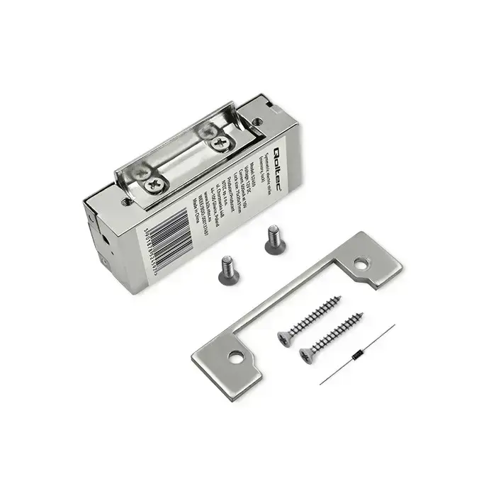 Qoltec Electric strike With lock and memory | 12V | Stainless steel Photo