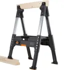 Wooden topped steak ROC Pro Gear Lumber Jack Sawhorse 71x69x82cm Photo