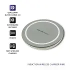 Qoltec Induction Wireless Charger RING | Qualcomm QuickCharge 3.0 | 10W | grey Photo
