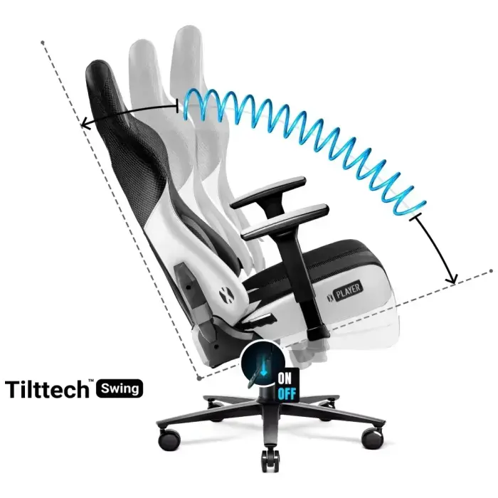 Gaming chair Diablo Chairs X-Player 2.0 Normal Size white-black Photo