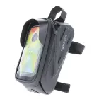 Waterproof bike frame bag with shell sides and phone holder Forever Outdoor black Photo