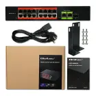 Qoltec Fast Ethernet PoE SWITCH | 16x RJ45 10/100 Mb/s |  2x RJ45 Uplink 1000 Mb/s | 1x SFP 1000 Mb/s Photo