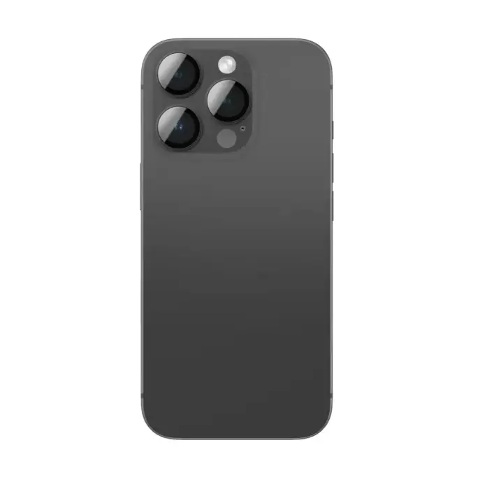 AmazingThing Aviation-Grade Alloy Tempered Glass Lens for iPhone 16 Pro | 16 Pro Max Camera Lens - Black Foto 2