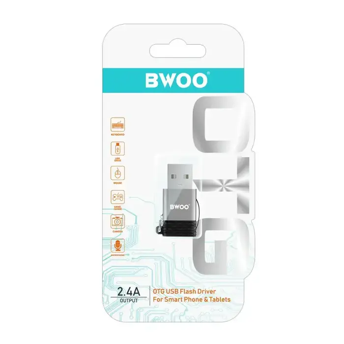 BWOO adapter BZ-38 USB-C - USB gray OTG Фото num