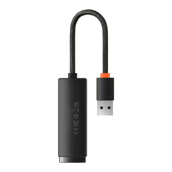 Baseus Lite Series Ethernet Adapter USB-A to RJ45 LAN Port (100Mbps) Black Foto 24