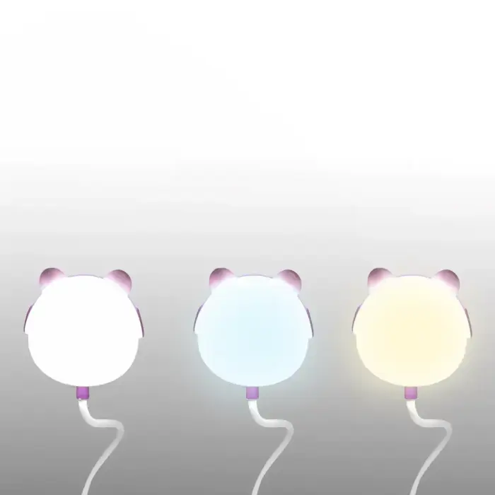 LED Teddy bear desk Lamp 3W, 3000/4500/6000K, adjustable, 1200mAh, pink,  LTC Foto 2