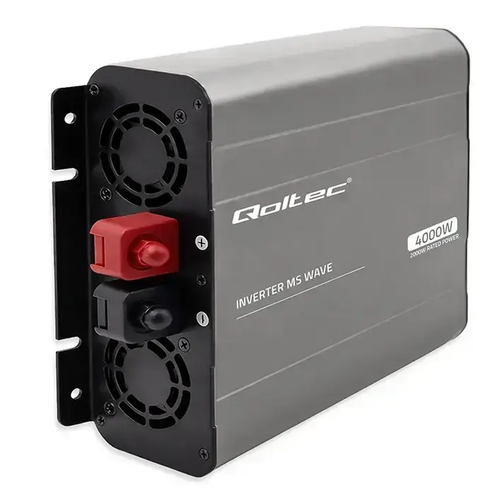 Qoltec MS Wave Voltage Converter | 12V to 230V | 2000/4000W | USB | Compatible with LiFePO4, GEL and AGM batteries Foto 5