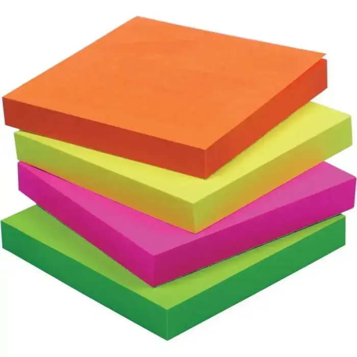 Piezīmju līmlapiņas Centrum 76*76mm 80lp. neon assorti Foto 2