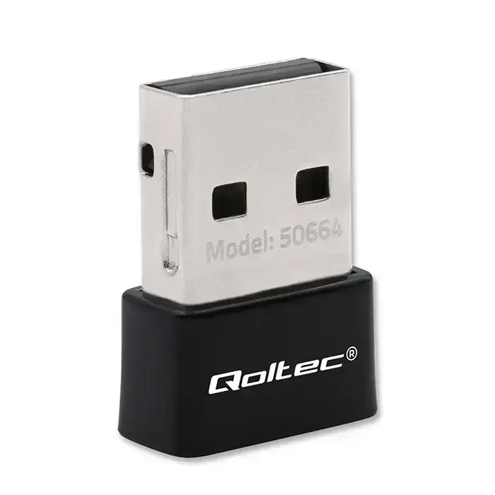 Qoltec Ultrafast Mini Wireless USB Wi-Fi Adapter | AC standard | 650Mbps Photo