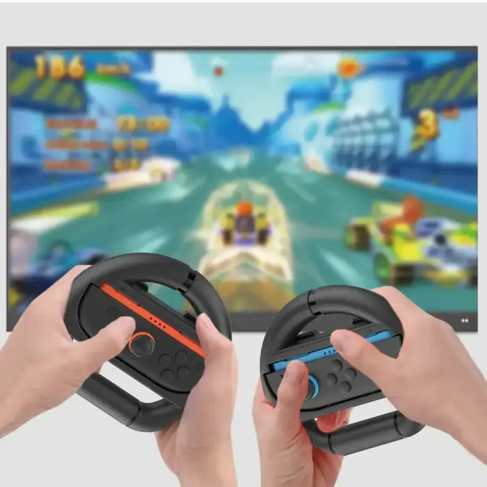 iPega SW2054 Racing Wheel for JoyCon Controllers Nintendo Switch 2 Black Photo