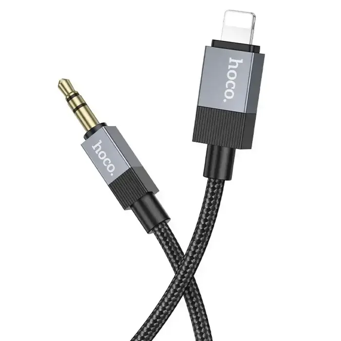 Cable AUX Jack 3,5 mm (male) to Lightning (male) Hoco 1 m UPA32A black Photo