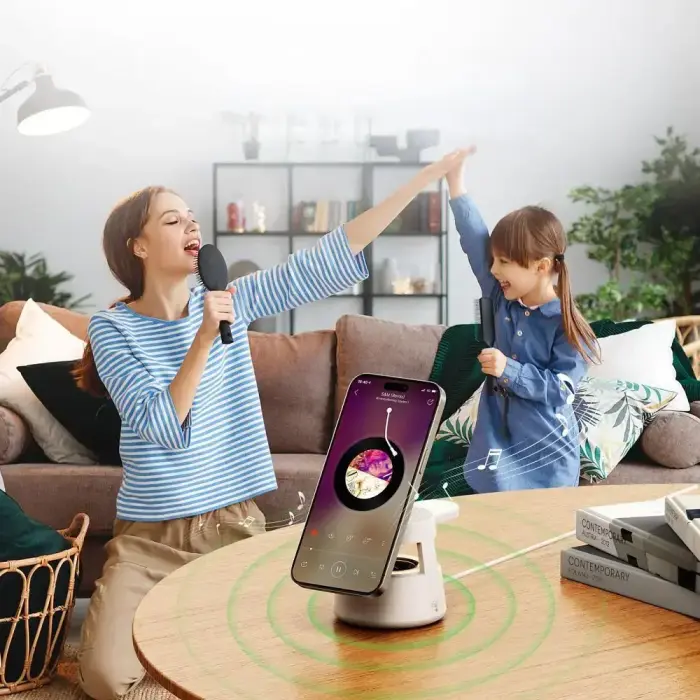 DUZZONA W23 5-in-1 Magnetic Wireless Charging Station with Bluetooth Speaker Фото num