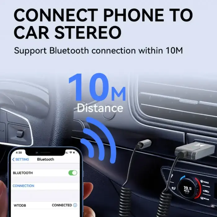 Wozinsky WTODB Bluetooth 5.3 audio adapter | AUX audio receiver Photo